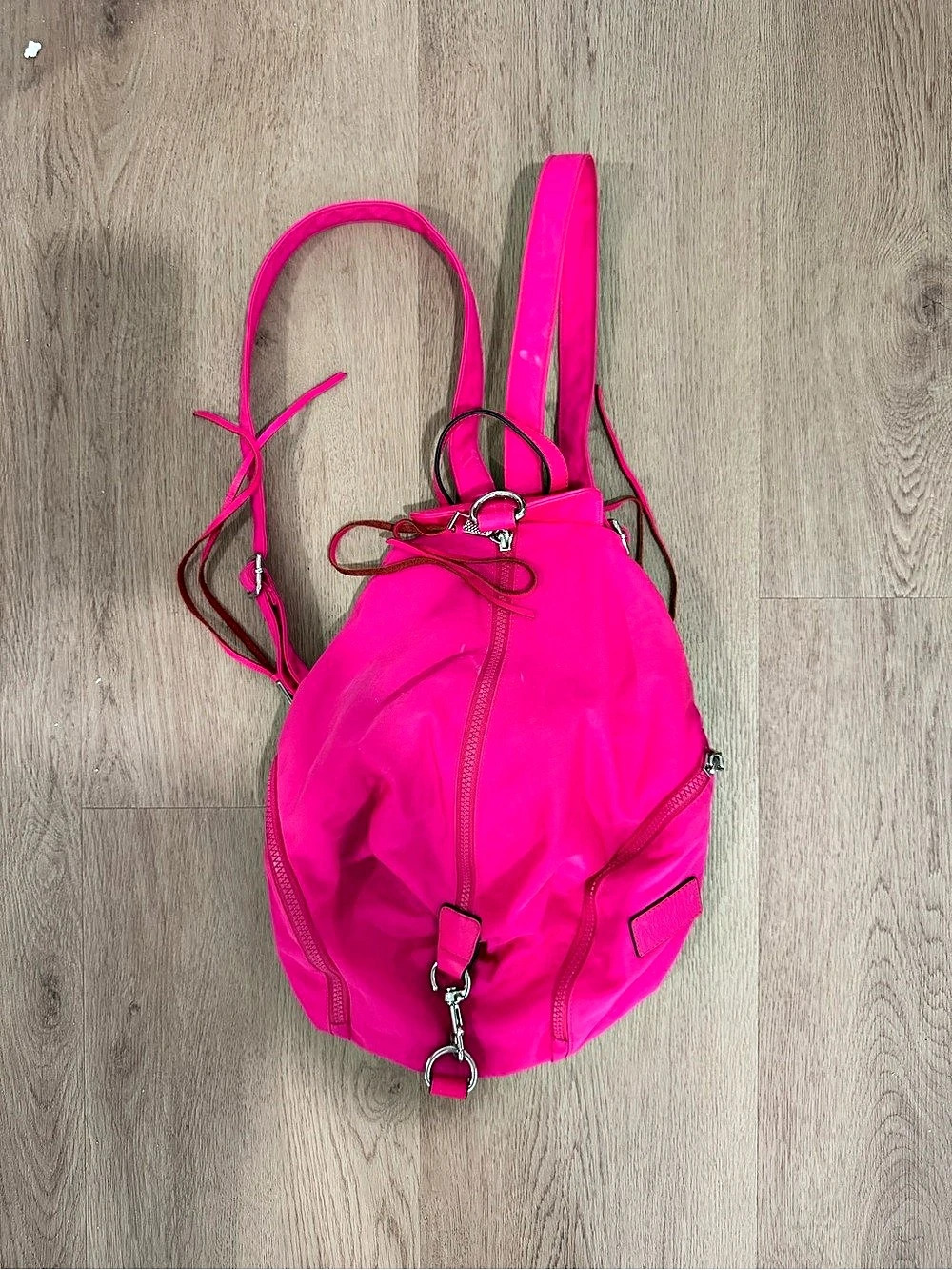 REBECCA MINKOFF Nylon Backpack in Hot Pink
